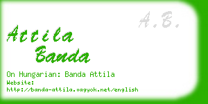 attila banda business card